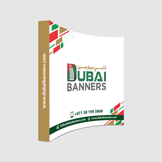 Double Sided Curved Fabric Popup Displays