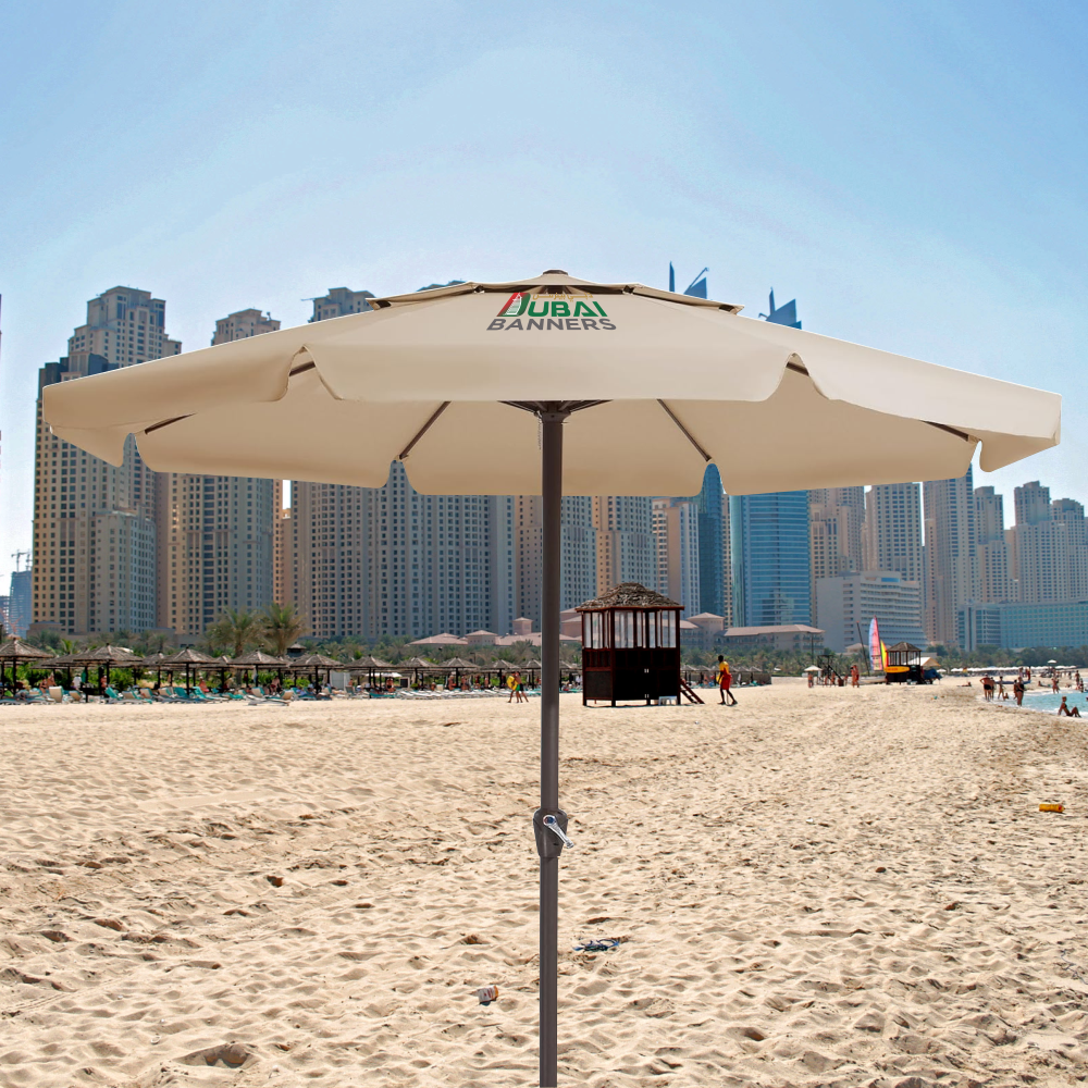 2.7x2.7m Tilting Patio Umbrellas With Valances