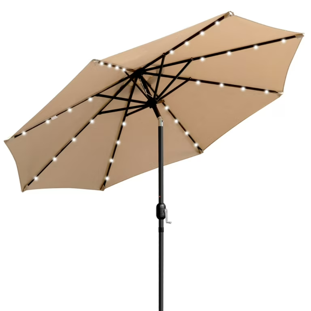 2.7x2.7m Tilting Patio Umbrellas With Valances